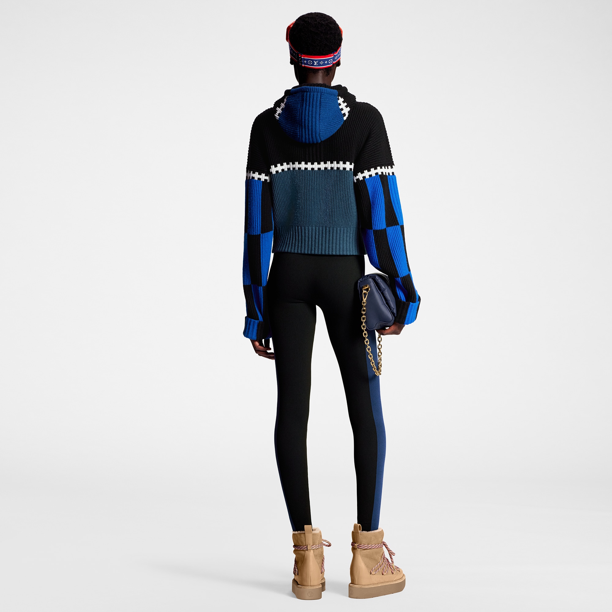 Graphic Compression Knit Leggings Luxury Blue LOUIS VUITTON